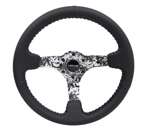 NRG 350mm Steering Wheel Leather Digital Camo Center Universal