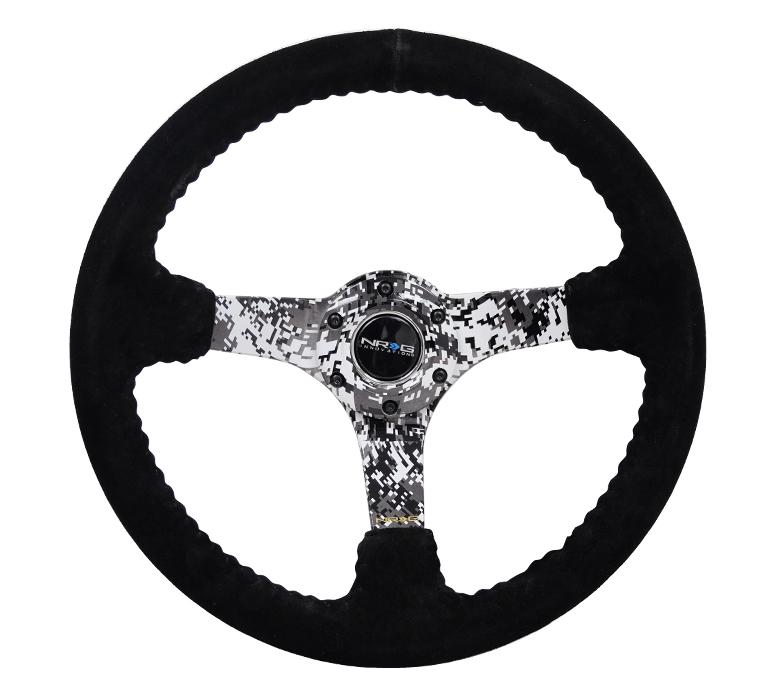 NRG 350mm Steering Wheel Suede Digital Camo Center | RST-036DC-S