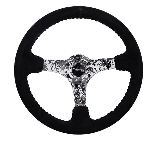 NRG 350mm Steering Wheel Suede Digital Camo Center Universal