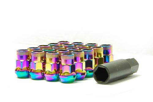 Wheel Mate Muteki SR35 Lug Nuts Closed Ended NEO Chrome 35mm M12 x 1.25 | 32925NP