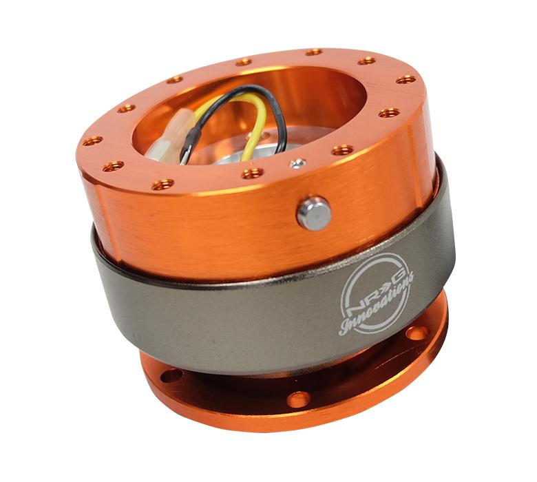 NRG Quick Release Gen 2.0 Orange body w/ Titanium Chrome Ring | SRK-200OR