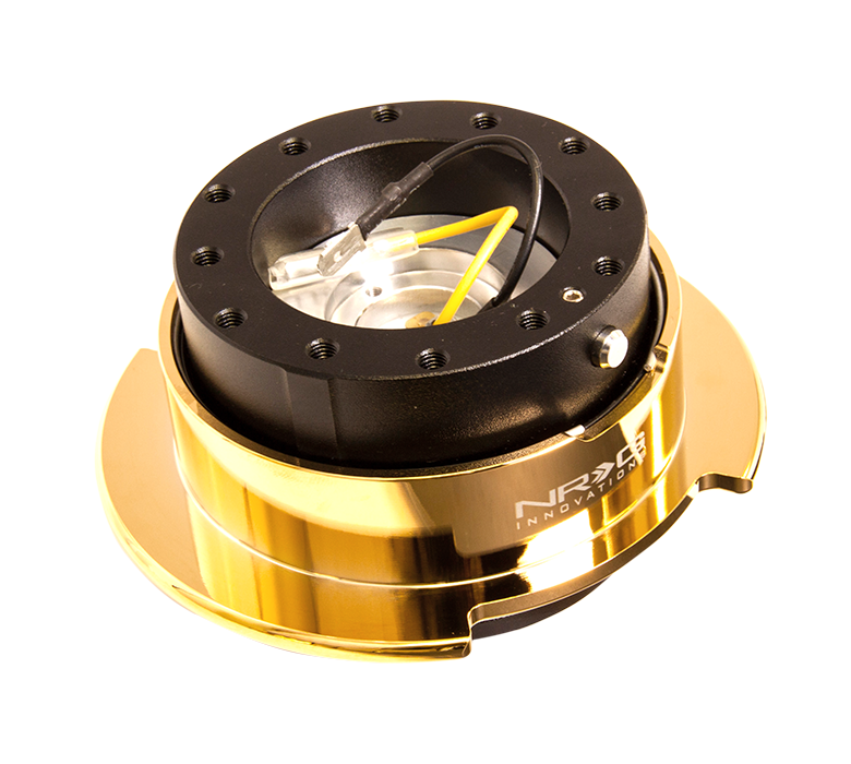 NRG Quick Release Gen 2.5 Black Body w/ Chrome Gold Ring | SRK-250BK/CG