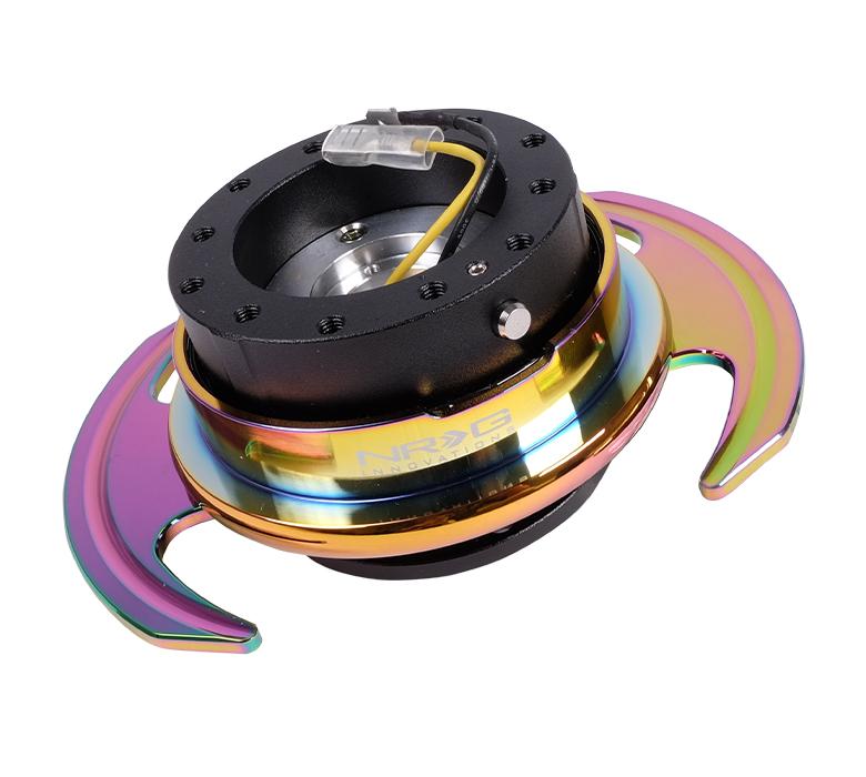 NRG Quick Release Gen 3.0 Black Body w/ Neochrome Ring | SRK-650BK-MC