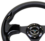 NRG 320mm Sport Leather Steering Wheel w/ Black Inserts | RST-001BK