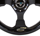 NRG 320mm Sport Leather Steering Wheel w/ Black Inserts | RST-001BK