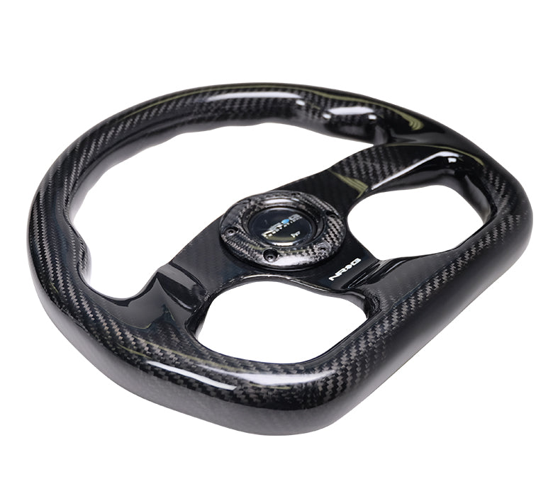 NRG 320mm Steering Wheel Carbon Fiber Flat Bottom Universal