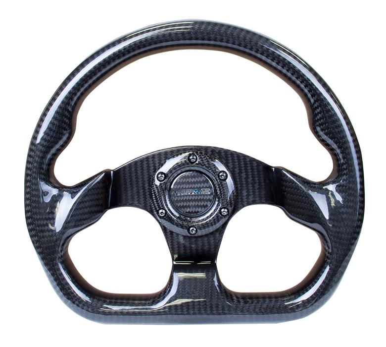 NRG 320mm Steering Wheel Carbon Fiber Flat Bottom | ST-009CF/BK