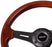 NRG 330mm Steering Wheel Classic Wood Grain 3 Spoke Center In Matte Black Universal