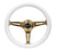 NRG 350mm Steering Wheel Classic White Grain Gold Center Universal