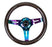 NRG 310mm Steering Wheel Classic Black Wood Grain 3 Spoke Center In Neochrome Universal