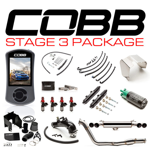 Cobb Tuning Stage 3 Power Package Black (HATCH) Subaru 2008-2014 STI