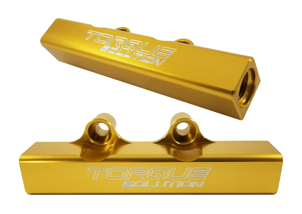 Torque Solution Top Feed Fuel Rails Gold Subaru 2002-2014 WRX / 2007-2019 STI