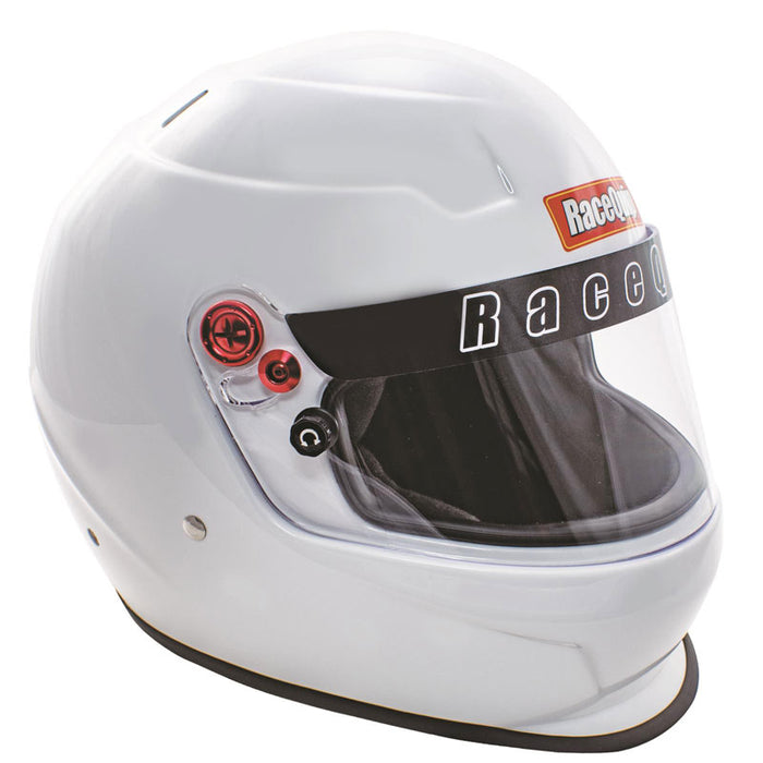RaceQuip PRO20 Snell SA2020 Full Face Helmet Gloss White Size Medium Universal