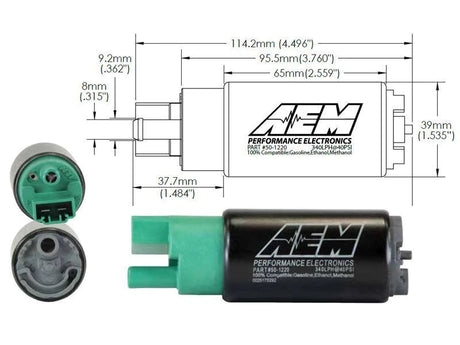 AEM 340LPH 65mm Fuel Pump Kit E85 Subaru 2015-2021 WRX / 2013-2021 BRZ | 50-1220