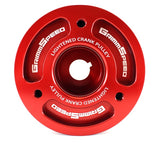 GrimmSpeed Lightweight Crank Pulley Red Subaru 2002-2014 WRX / 2004-2019 STI