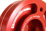 GrimmSpeed Lightweight Crank Pulley Red Subaru 2002-2014 WRX / 2004-2019 STI