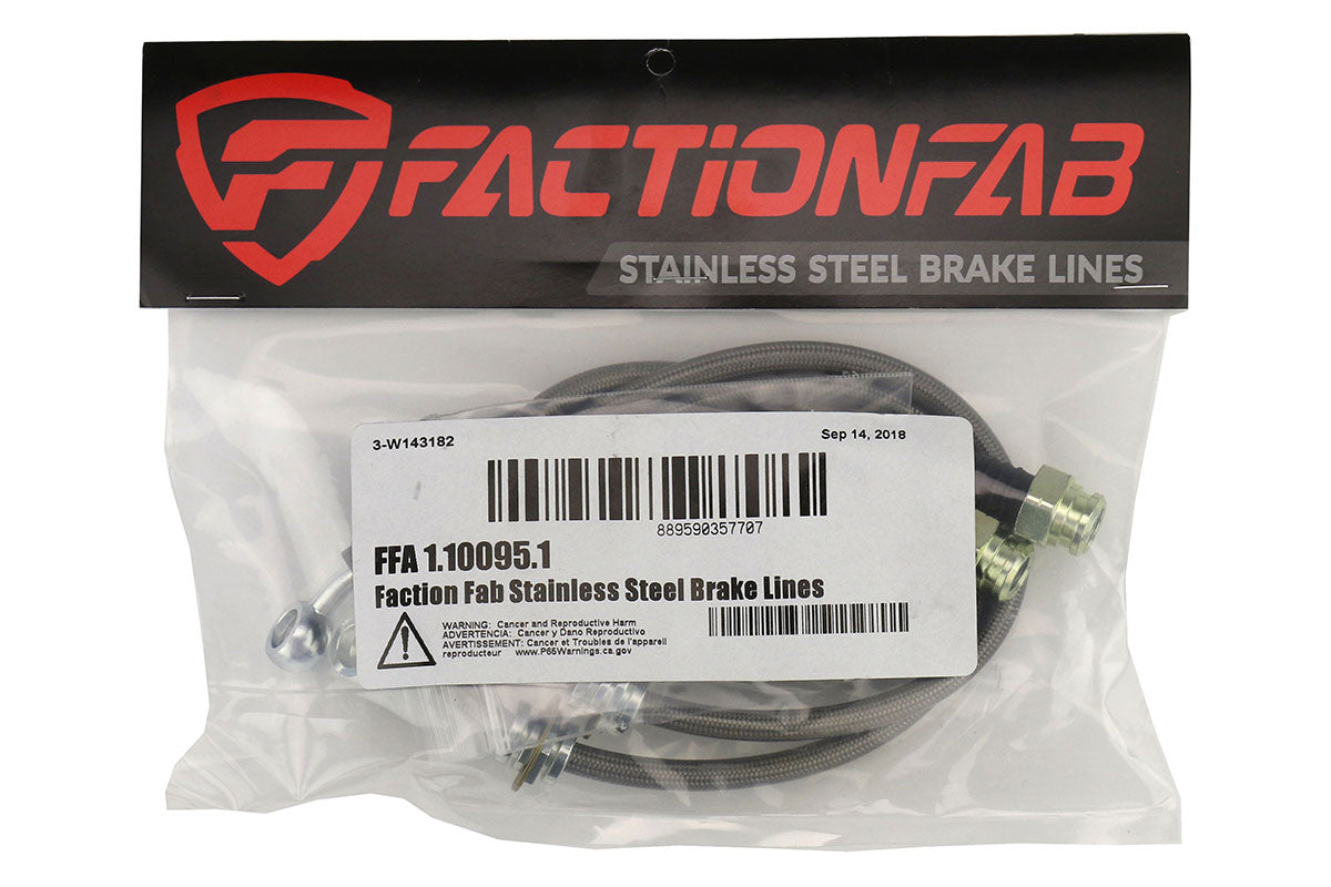 FactionFab Stainless Steel Rear Brake Lines Subaru 2002-2007 WRX