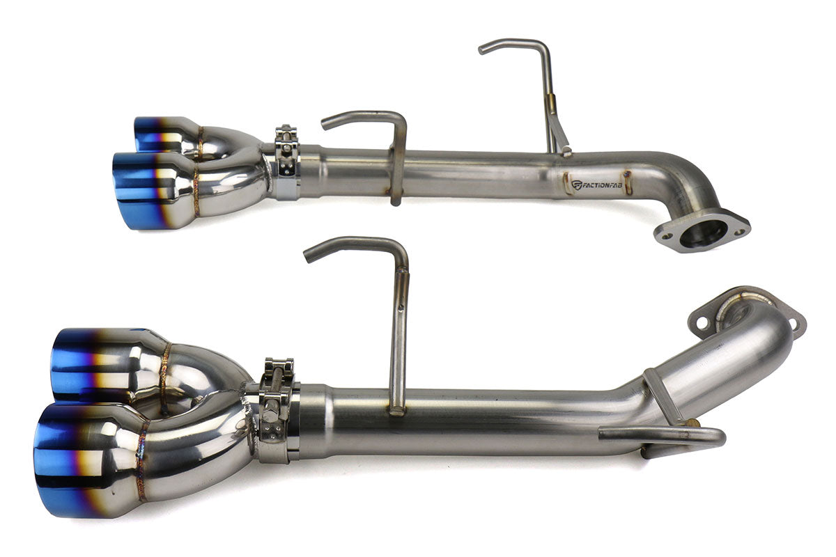 FactionFab Axle Back Exhaust w/ Staggered Burnt Tips (SEDAN) Subaru 2011-2014 WRX / 2011-2014 STI
