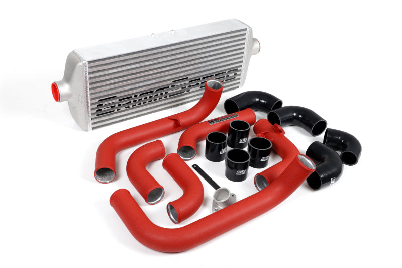 GrimmSpeed Front Mount Intercooler Kit Silver Core w/ Red Piping Subaru 2008-2014 WRX
