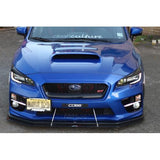 APR Performance Front Wind Splitter Carbon Fiber w/ Factory / JNA V1 Lip Subaru 2015-2017 WRX / 2015-2017 STI