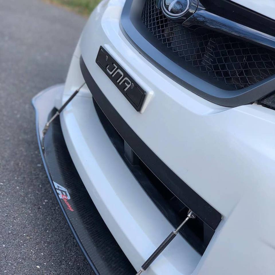 JNA Performance Front License Plate Delete Black Subaru 2002-2021 WRX / 2004-2021 STI / 2013-2021 BRZ | JNA-SUB-004BK