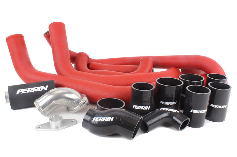 Perrin Performance FMIC Piping Kit Red w/ Black Couplers Subaru 2008-2014 WRX