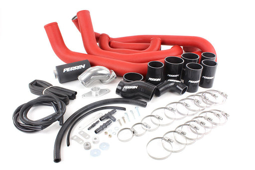Perrin FMIC Piping Kit Red w/ Black Couplers Subaru 2008-2014 WRX