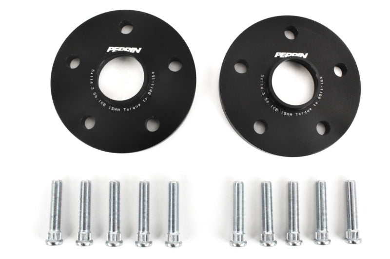 Perrin Performance Wheel Spacers 15mm Hub-Centric 5x114.3 Bolt Pattern Black Pair Subaru 2015-2020 WRX / 2005-2020 STI